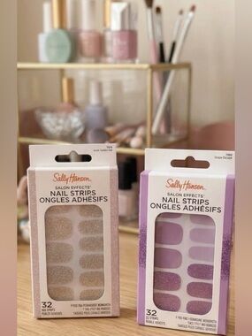 Sally Hansen Salon Effects Press-On Nail Strips — Pink & Lilac Glitter